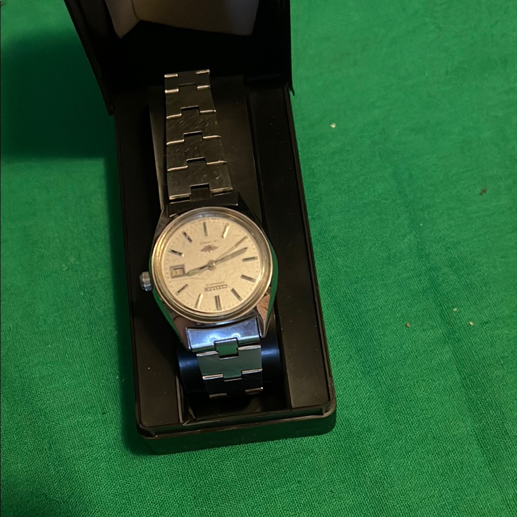 Silver And White Watch Vintage Citizen